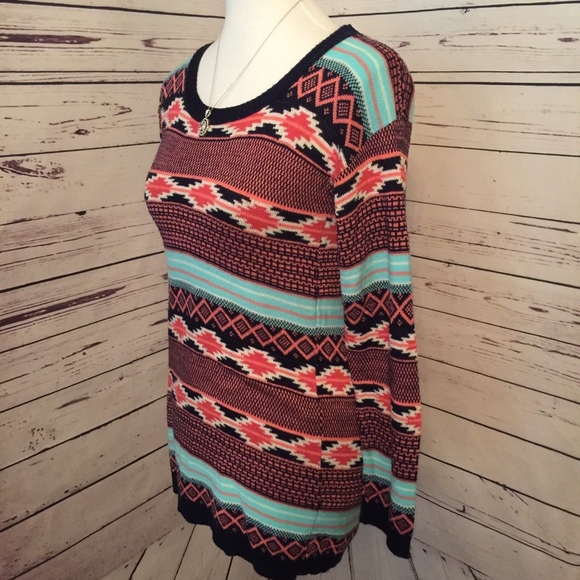 Cotton Emporium Multi-Colored Aztec Sweater - Picture 2 of 5